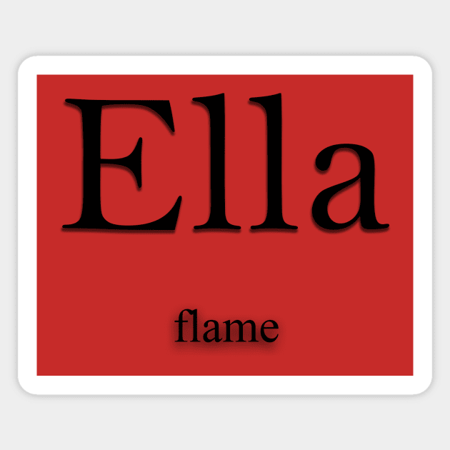 Ella Name meaning Sticker by Demonic cute cat